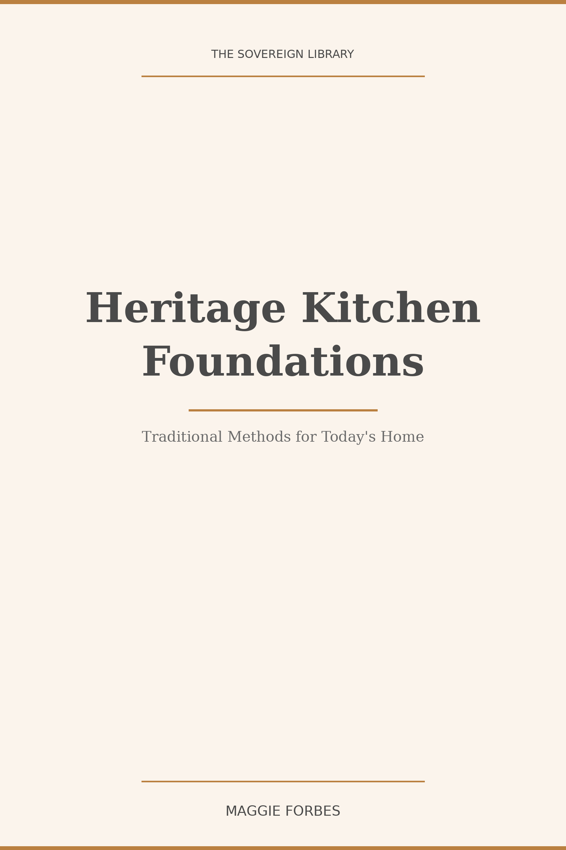 Heritage Kitchen Foundations Book Cover